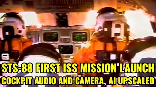 STS88 Launch  Cabin Audio AI Upscale  Endeavour  December 4 1998  First Shuttle ISS mission [upl. by Ostraw7]