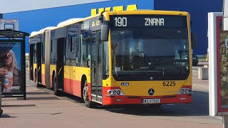 190 MZA Warszawa  Przejazd Mercedesem Conecto LF G 6225 na linii 190➡️Znana [upl. by Rand250]