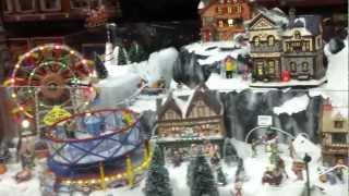 Miniture Model Christmas village Dobbies in Speke Liverpool [upl. by Roswald]