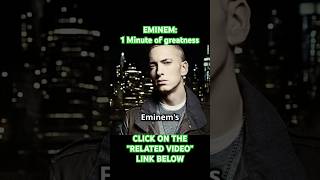 Eminem 1 Minute of greatness hiphop rap rapper music hiphopmusic hollywood culturalimpact [upl. by Tirma]