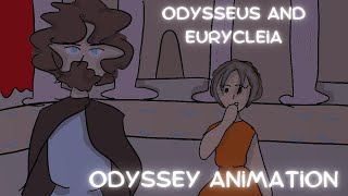 Odysseus meets Eurycleia ODYSSEY animation [upl. by Einoj171]