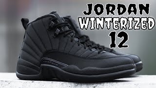 BEST WINTER JORDAN EVER AIR JORDAN 12 WINTERIZED FULL DETAILED REVIEW  ON FEET [upl. by Yerdua]