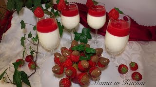 PANNA COTTA z musem truskawkowym  Mama w Kuchni [upl. by Stochmal]