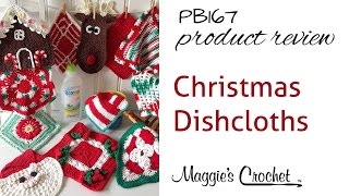 Christmas Dishcloths Pattern Product Review  PB167 [upl. by Myrvyn]