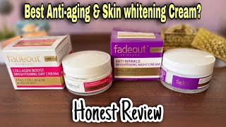 Fadeout Collagen Boost Brightening Day Cream vs Antiwrinkle Night Cream Honest Review [upl. by Marcoux839]