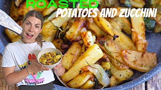 THE BEST ITALIAN ROASTED ZUCCHINI amp POTATOES [upl. by Lyrehs]