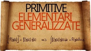 Integrali di derivate di Funzioni Composte  Primitive Elementari Generalizzate [upl. by Adnat]