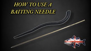 how to use a UK sea fishing baiting needle for lugworm and rag worm [upl. by Llig755]