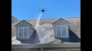 Roof Cleaning Time Lapse  Lucid C1 Cleaning Drone [upl. by Llebana]