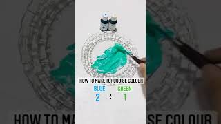 Color Combination How to Make Turquoise Color  By using Bakehaven Gel Color [upl. by Nawiat]