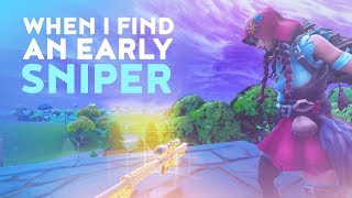 THIS IS WHAT HAPPENS WHEN I FIND AN EARLY SNIPER Fortnite Battle Royale  Dakotaz [upl. by Aramal]