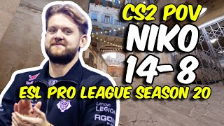 CS2 POV  G2 NiKo 148 vs KOI Inferno  ESL Pro League Season 20 [upl. by Metsky]