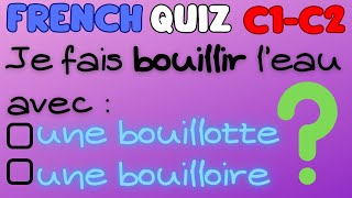 C1C2  LES PARONYMES  FRENCH Vocabulary QUIZ  Explications [upl. by Schwenk]