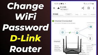 How to change WiFi Password Dlink Router in mobile  Sky tech [upl. by Bekelja216]