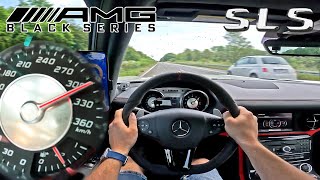 Mercedes SLS AMG BLACK SERIES 300KMH on UNLIMITED AUTOBAHN [upl. by Ennasor]