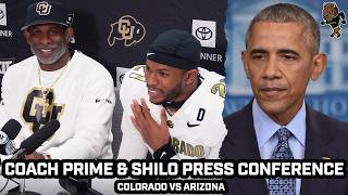 Coach Prime amp Shilo Sanders RESPOND to Obama After BIG Win vs Arizona [upl. by Ezirtaeb421]