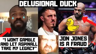 Jon Jones DELUSIONALY DUCKING Tom Aspinall Recent Interview EXPOSES HIM My Reaction [upl. by Atnim]