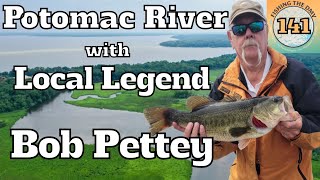 Potomac River Bass fishing with Local Legend Bob Pettey [upl. by Yliah863]