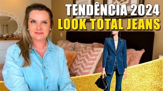 Look total jeans  Tendência Verão 2024 [upl. by Ennairb]