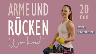 ARME UND RÜCKEN WORKOUT mit Hanteln  no talking [upl. by Squires]