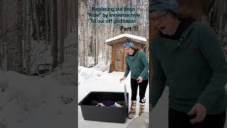 Part 1  fixing our dog crate for travel by snowmachine to offgridcabin in alaska [upl. by Onil]