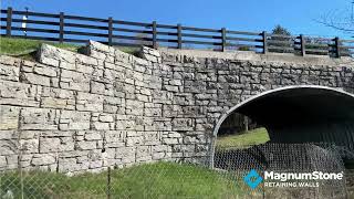 MagnumStone Retaining Walls  Bridge Wing Walls in TN USA [upl. by Lael]