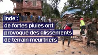 Inde au moins 166 personnes sont décédées à la suite de glissements de terrain [upl. by Ycinuq]