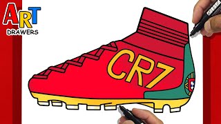 How to Draw Cristiano Ronaldo BOOT PORTUGAL  CR7  UR · Cristiano [upl. by Eintrok620]