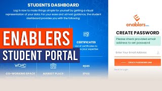 How to Use Enablers Student Portal  Dashboard  Get Free Access for all Features [upl. by Ydoow125]