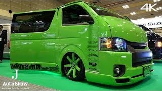 4KDRstyle TOYOTA 200 HIACE custom ハイエース200系カスタム  大阪オートメッセ2016 [upl. by Larimore]