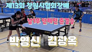 13th Changwon City Association Chairmans Cup Team Event Semifinals Park Youngshin vs Kim Gwangok [upl. by Chessy]