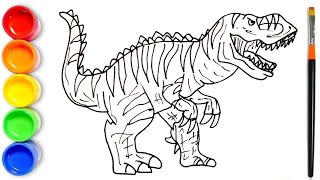 How to Draw a TRex Dinosaur  TRex Dinosaur [upl. by Richmond]