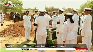 One of the three submariners Warrant Officer Lucas Mojela is being laid to rest [upl. by Annabal751]