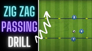 Zig Zag Passing Drill  Passing amp Off The Ball Movement  U10 U11 U12 U13 FootballSoccer [upl. by Bobbee591]