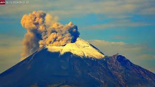 Jun 10 2024 Strombolian Eruption from Popocatépetl Volcano Mexico [upl. by O'Donovan]