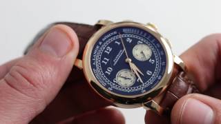 A Lange amp Sohne 1815 Flyback Chronograph 414031 Watch Review [upl. by Kruger127]