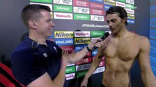 THOMAS CECCON WSC Budapest 2022 100 backstroke final 5160 WORLD CHAMPIONSHIP  WORLD RECORD [upl. by Denver]