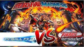 Medieval Madness Comparison Pinball FX3 amp Pinball Arcade [upl. by Ydnab]