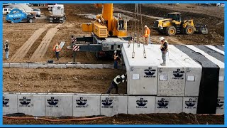 HUGE PRECAST CONCRETE PANELS Production Machines amp Installation Process Aluminum Forming System [upl. by Scharaga]