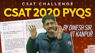 🔴Day 8 Maths PYQs of CSAT 2020 Part 2 🔥 Full CSAT Maths  CSAT Tricks  Dinesh sir IIT K upsc [upl. by Eimmit831]