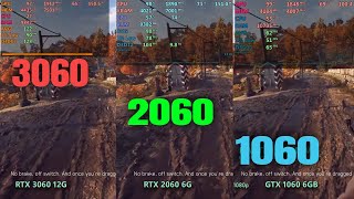 Rtx 3060 vs rtx 2060 vs gtx 1060 6gb [upl. by Anayaran]