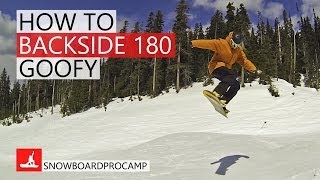 How to Backside 180 in the Park  Snowboarding Tricks Goofy [upl. by Reichert]