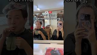 Koreli Eşimle Perma Yaptırıyoruz 😁 korelitürkçift 🇰🇷🇹🇷 perma kbeauty [upl. by Reagan718]