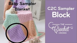 Easy Crochet Corner to Corner Stitch in Rows  Baby Blanket Sampler [upl. by Horter202]