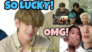 BTS REACTING TO FILIPINO YOUTUBER YSABELLE CUEVAS SO LUCKY [upl. by Anawt]