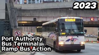 Port Authority bus terminal ramp action 2023 [upl. by Oniluap914]