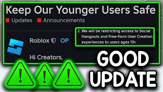 Roblox BANNED Under 13 Users From These Games [upl. by Burner]