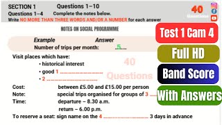 IELTS Listening Practice test 2024 I Notes on Social Programme Listening  Cam 4 Test 1 Listening [upl. by Le]