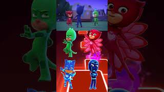 PJ Masks  Owlette 🆚 CatBoy 🆚 Night Ninja 🆚 Gekko X Dance Song Tiles Hop EDM Rush shorts [upl. by Brower]