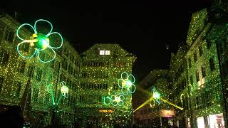 Lilu Lichtfestival Luzern 2022 Video 3  Light Festival Lucerne Switzerland Mühlenplatz Flower Power [upl. by Olonam]